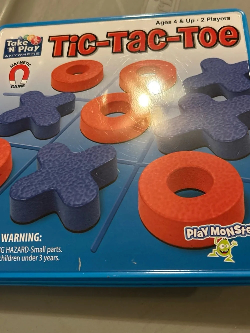 Take N Play Magnetic Tic-Tac-Toe Travel Game - Blue & Orange